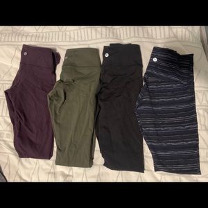 Lululemon low-rise legging collection 25” size 2